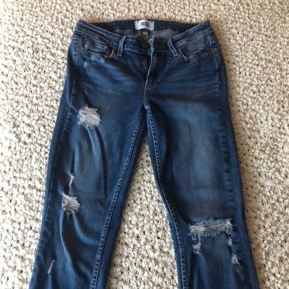 PAIGE Pants - Paige distressed Verdugo ultra skinny jeans